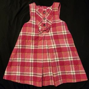 Janie and Jack Pink Plaid Bow Dress 18-24M
